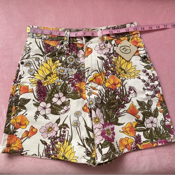 Anthropologie x Wrangler Floral Shorts Cowboy High Rise 5.5 In Retro Wanderer 25 - Picture 8 of 14